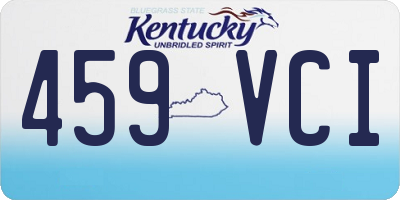 KY license plate 459VCI