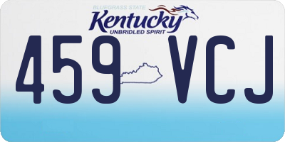 KY license plate 459VCJ