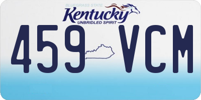 KY license plate 459VCM