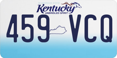 KY license plate 459VCQ