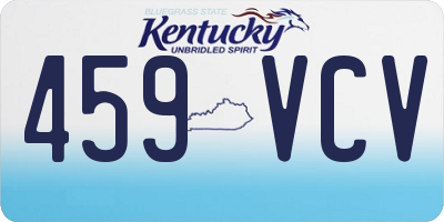 KY license plate 459VCV