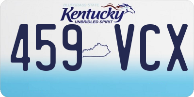 KY license plate 459VCX