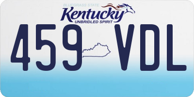 KY license plate 459VDL
