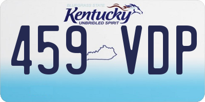 KY license plate 459VDP