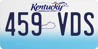 KY license plate 459VDS