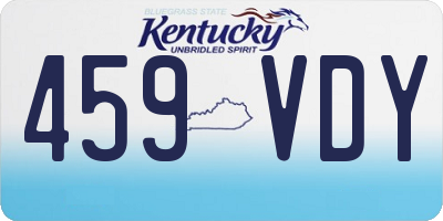 KY license plate 459VDY