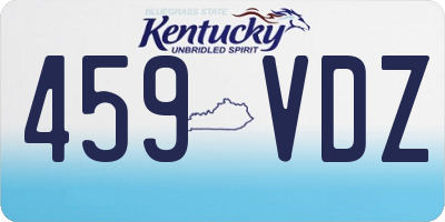 KY license plate 459VDZ