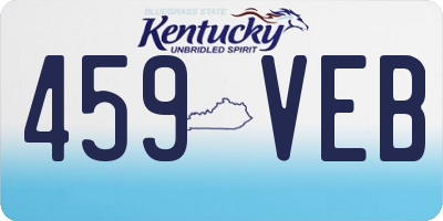KY license plate 459VEB
