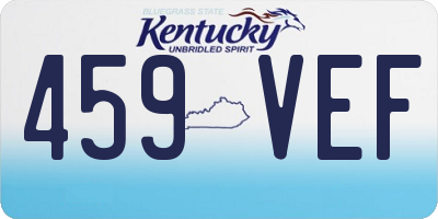 KY license plate 459VEF