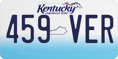 KY license plate 459VER