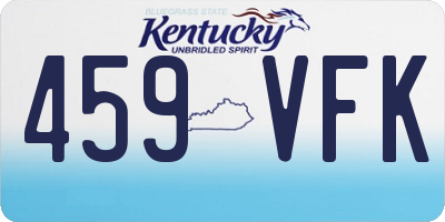 KY license plate 459VFK