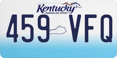 KY license plate 459VFQ