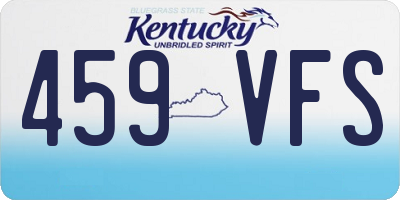 KY license plate 459VFS