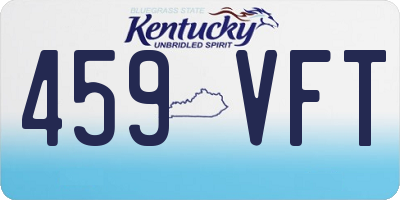 KY license plate 459VFT