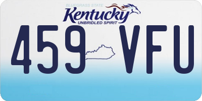 KY license plate 459VFU