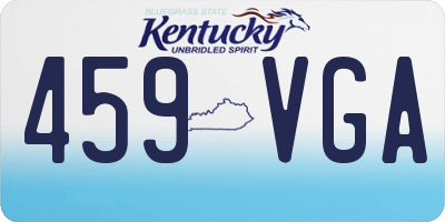 KY license plate 459VGA