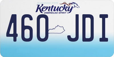 KY license plate 460JDI
