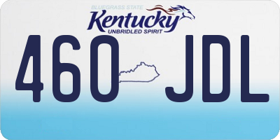 KY license plate 460JDL
