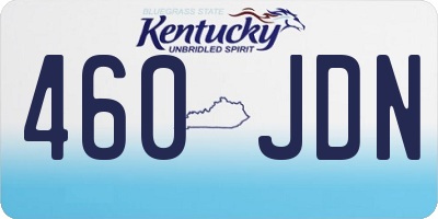 KY license plate 460JDN