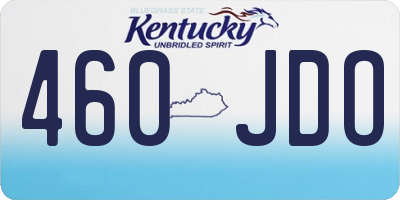 KY license plate 460JDO