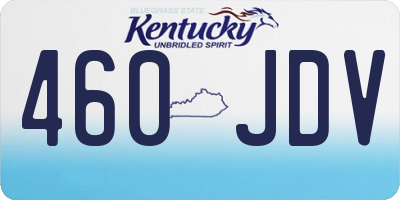 KY license plate 460JDV