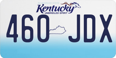 KY license plate 460JDX