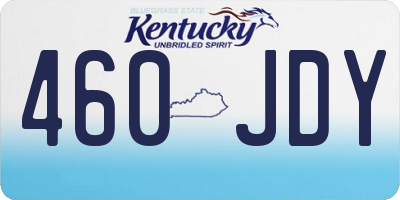 KY license plate 460JDY