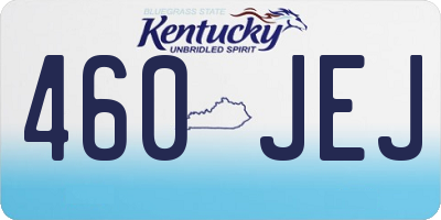 KY license plate 460JEJ