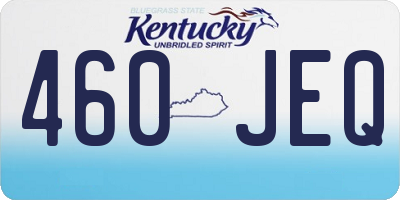 KY license plate 460JEQ