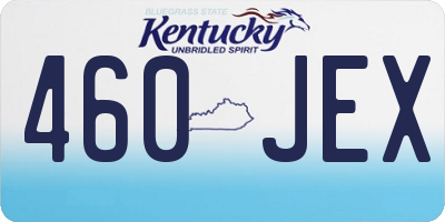 KY license plate 460JEX