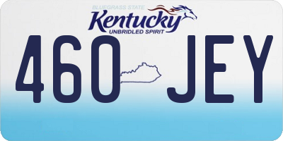 KY license plate 460JEY