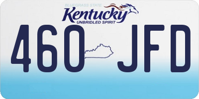 KY license plate 460JFD