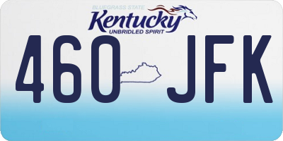 KY license plate 460JFK