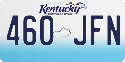 KY license plate 460JFN