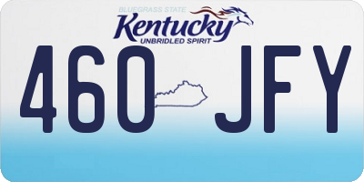 KY license plate 460JFY