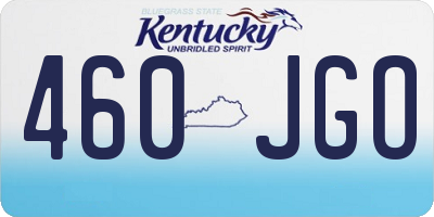 KY license plate 460JGO