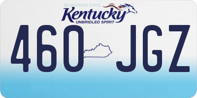 KY license plate 460JGZ