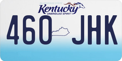KY license plate 460JHK