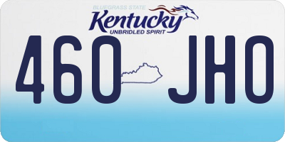 KY license plate 460JHO