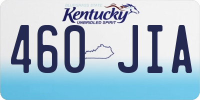 KY license plate 460JIA
