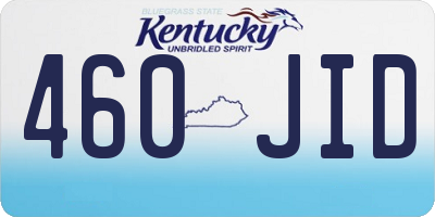 KY license plate 460JID