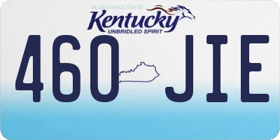 KY license plate 460JIE
