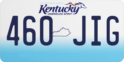 KY license plate 460JIG