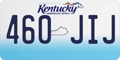 KY license plate 460JIJ
