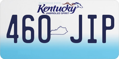 KY license plate 460JIP