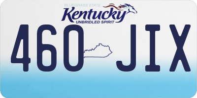 KY license plate 460JIX