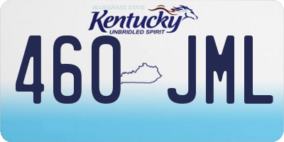 KY license plate 460JML