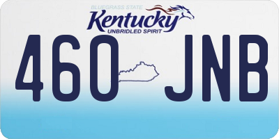KY license plate 460JNB