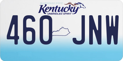 KY license plate 460JNW
