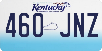 KY license plate 460JNZ